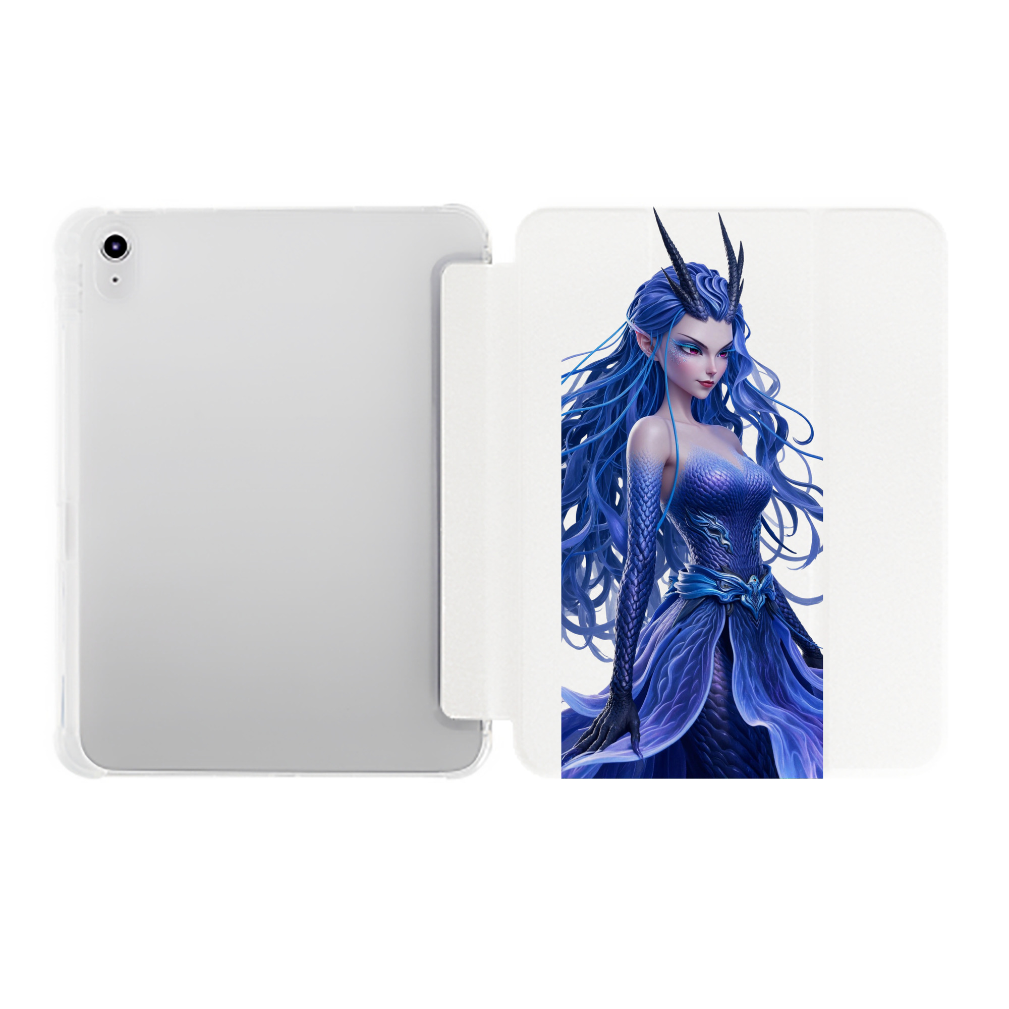 （画像用） Ne Zha 2 ナタ 魔童の大暴れ IPad ケース ペン収納付き 三つ折りスタンド PUレザー×シリコン 対応機種9.5/10.5/10.9インチ